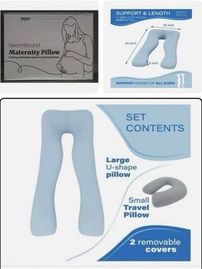 Bloom & Bond Maternity Pillow - lite blue